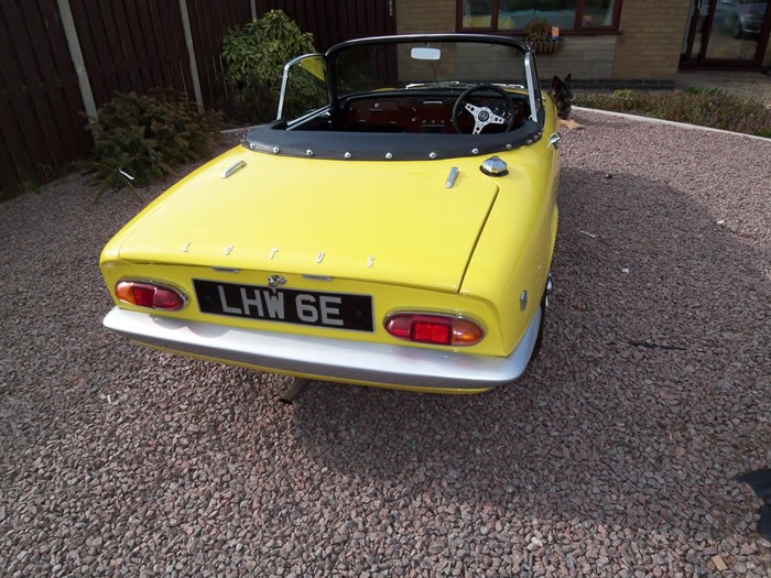 Rear of the yellow Lotus Elan S3